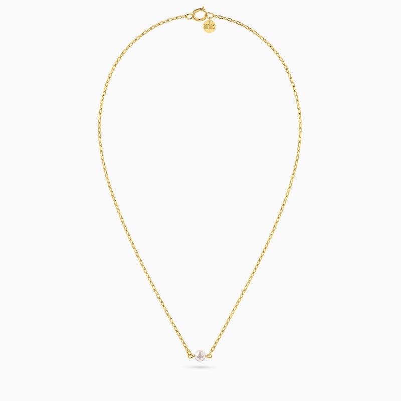 ميس أل'باي لازوردي سلسلة ذهب للأطفال عيار 14 قيراط مزينة بلؤلؤة - Image 3